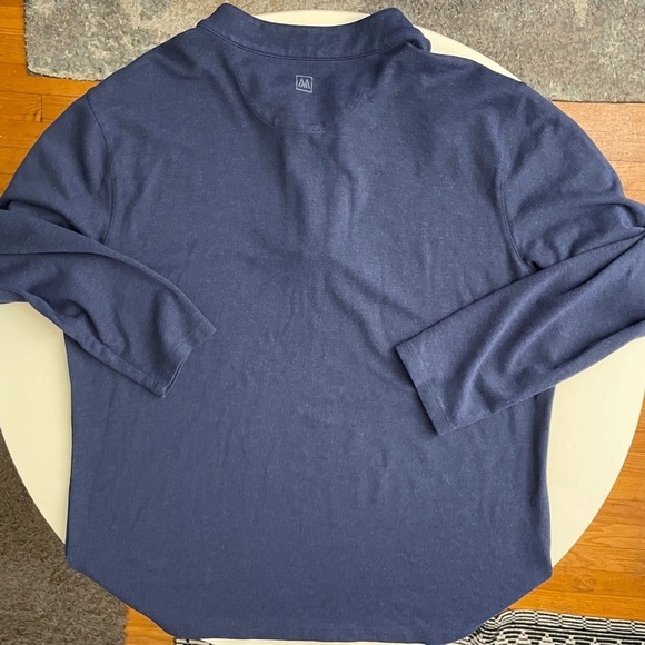 Mizzen+Main Men’s ProFlex Quarter Zip Pullover Navy Heather Size XXL - Picture 7 of 7